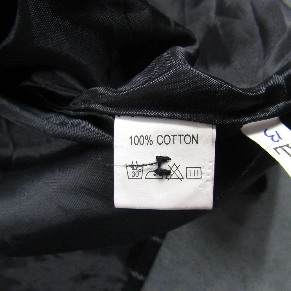 Pinstripe Vest Men XL Black White Cotton Cinch Back Waistcoat Wedding